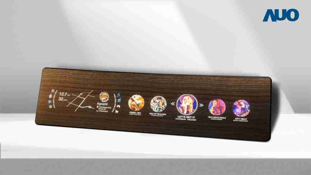 EBpay研发全球最高穿透度达80%的AmLED木纹显示器，，可于使用时呈现高亮度、、、清晰可见的信息，，并在不使用时回归为单纯的饰板，，，，节能兼具美观